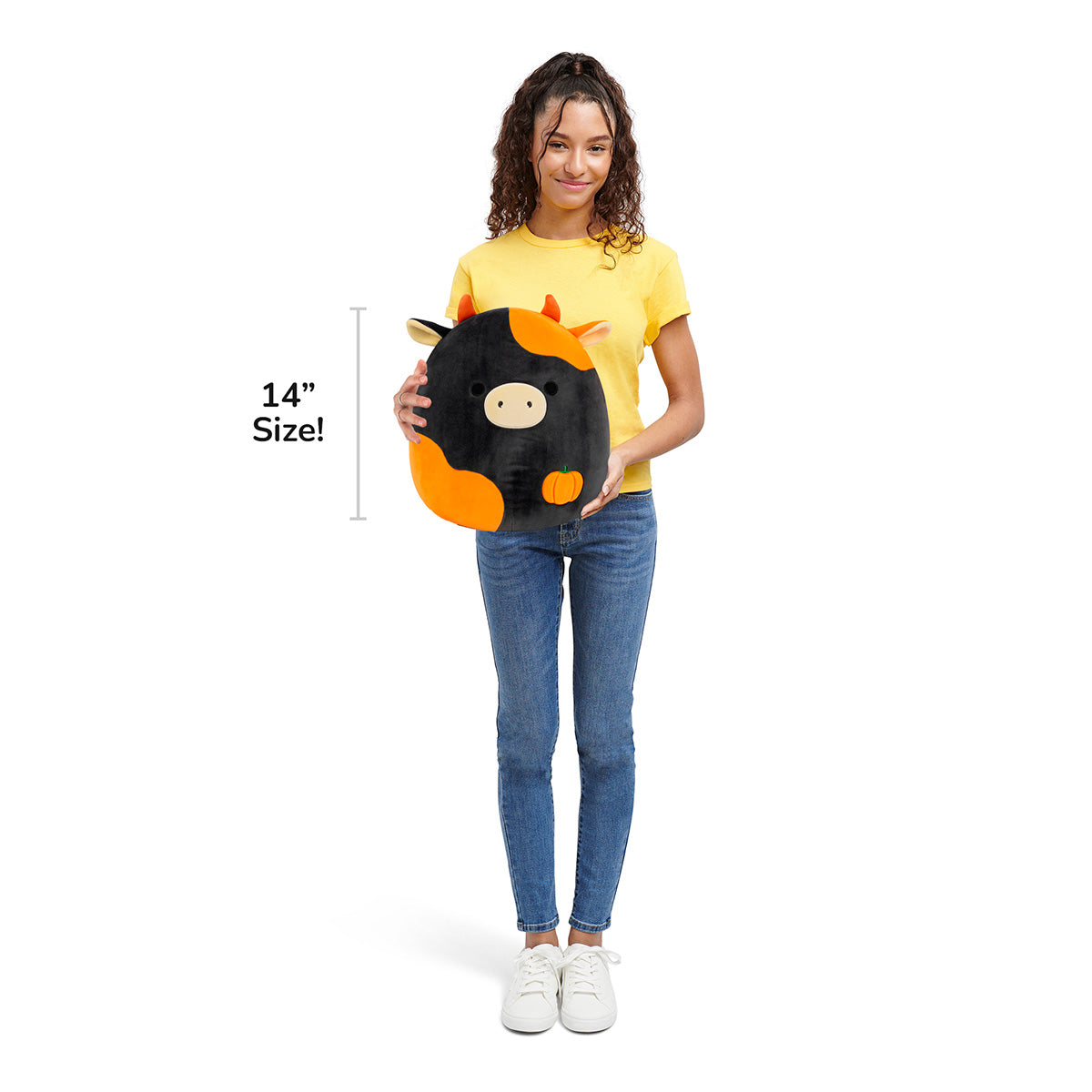 14-Inch Jefferson the Black and Orange Cow