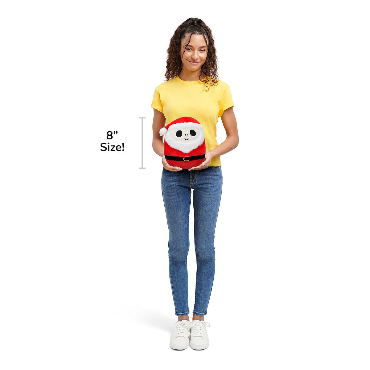 Squishmallows Original Disney 8-Inch Jack Skellington Santa Claus