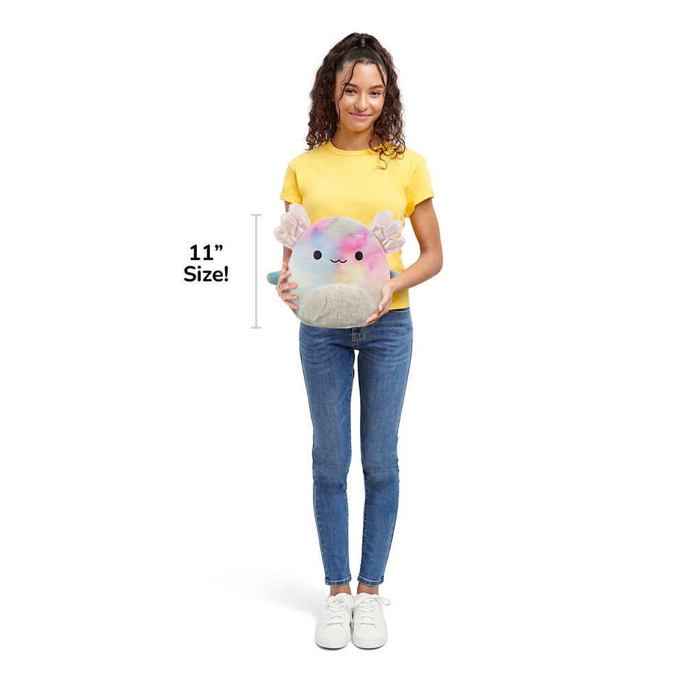 11-Inch Tinley the Rainbow Tie-Dye Axolotl