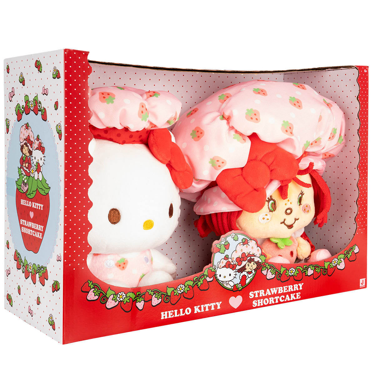 Hello Kitty and Friends 8-Inch Strawberry Shortcake x Hello Kitty Plush 2-Pack
