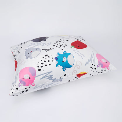 "Squish Vibes" White SquishPillow Pillowcase (Standard)