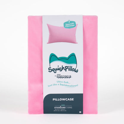 "Solid Slumber" Pink SquishPillow Pillowcase (Standard)