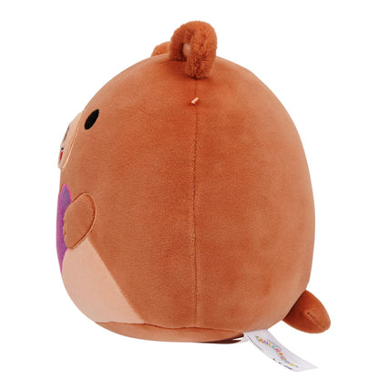 8-Inch Stokely the Brown Kodiak Bear Holding a Rainbow Heart