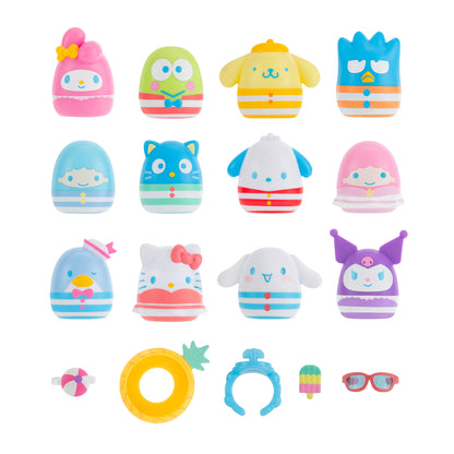 Squish-a-longs Hello Kitty and Friends Pool Party Mini-Squish + Accessory 12-Pack