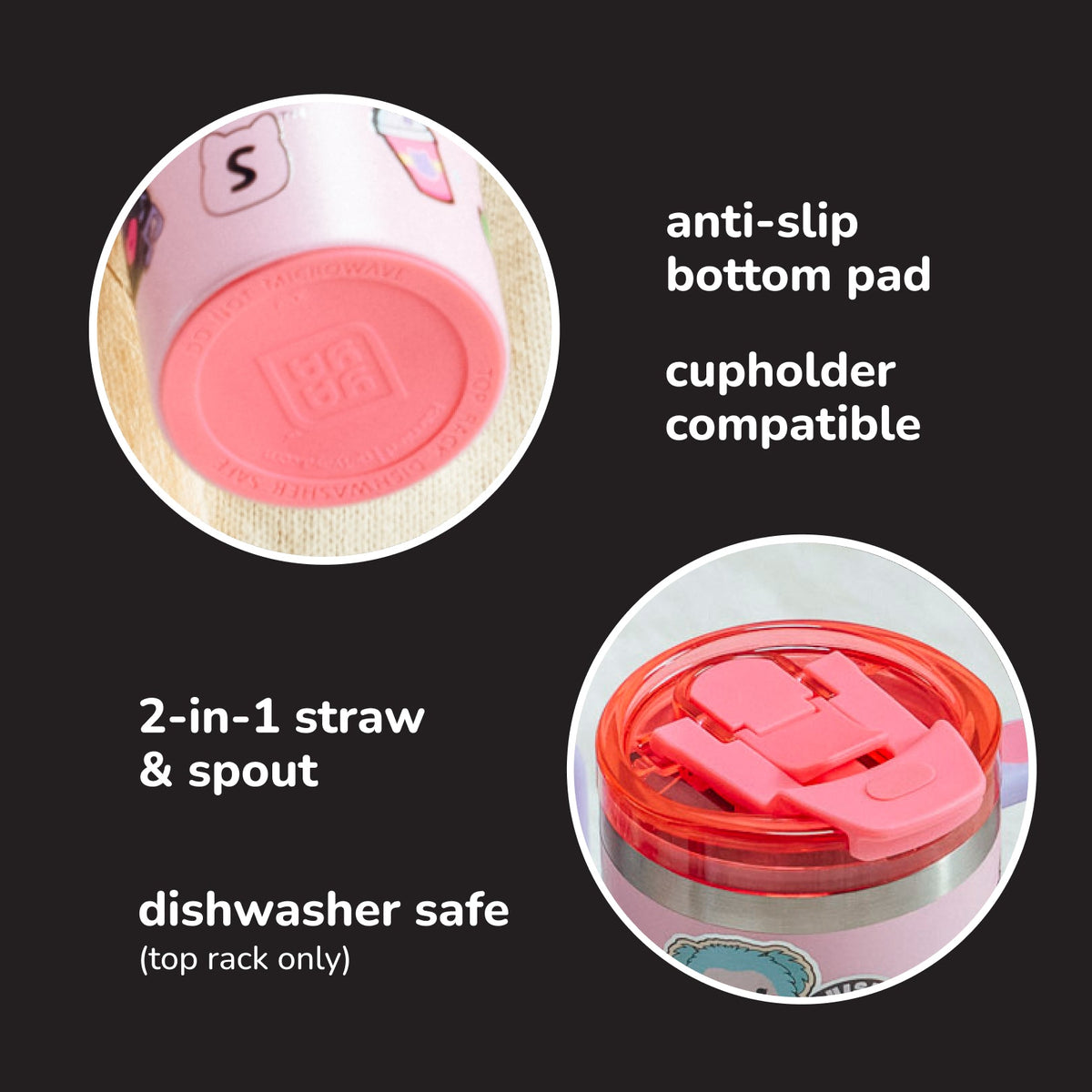 Squishmallows Sticker Bomb Tumbler with Straw