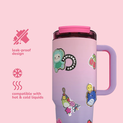 Squishmallows Sticker Bomb Tumbler with Straw