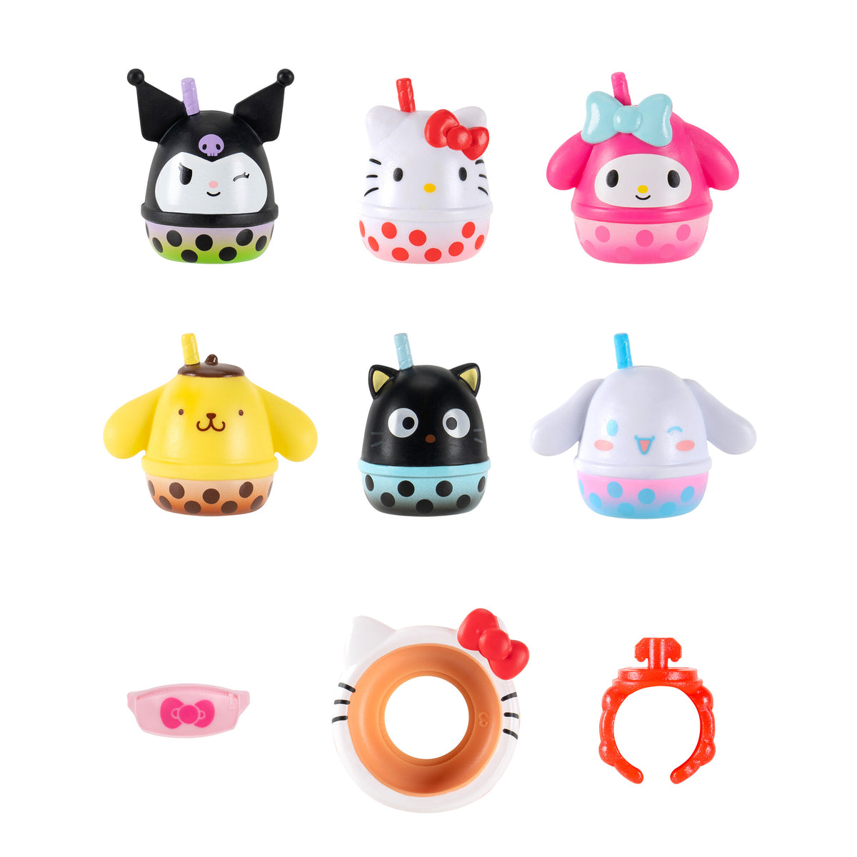 Squish-a-longs Hello Kitty and Friends Boba 6-Pack