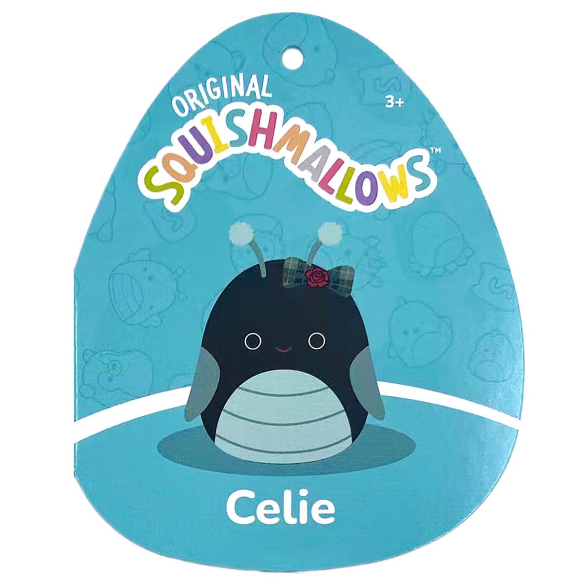 14-Inch Celie the Teal and Black Grasshopper with Bow