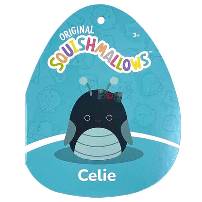 14-Inch Celie the Teal and Black Grasshopper with Bow