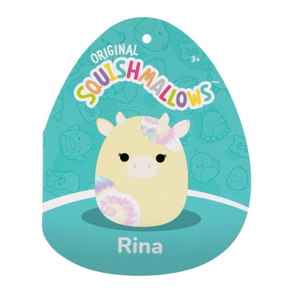 12-Inch Rina the Yellow Cow with Tie Dye Spots