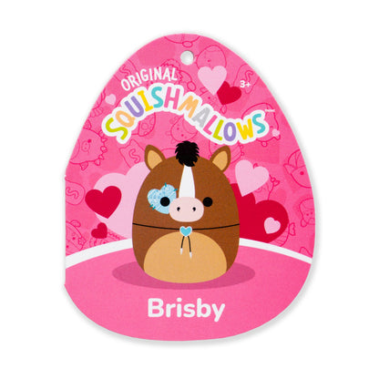 12-Inch Brisby the Brown Horse with Bolo Tie and Heart Eyepatch