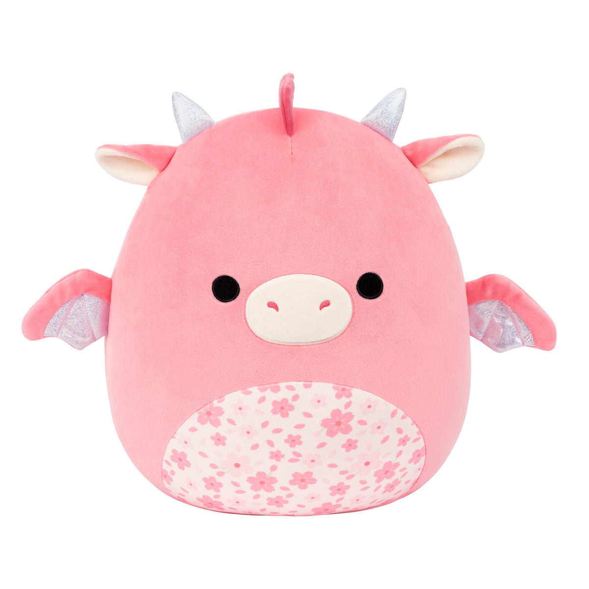 14-Inch Aegi the Pink Dragon with Sakura Print Belly