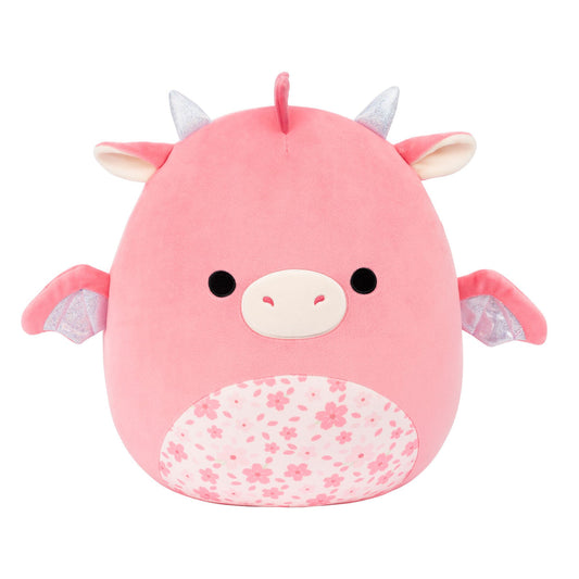 14-Inch Aegi the Pink Dragon with Sakura Print Belly