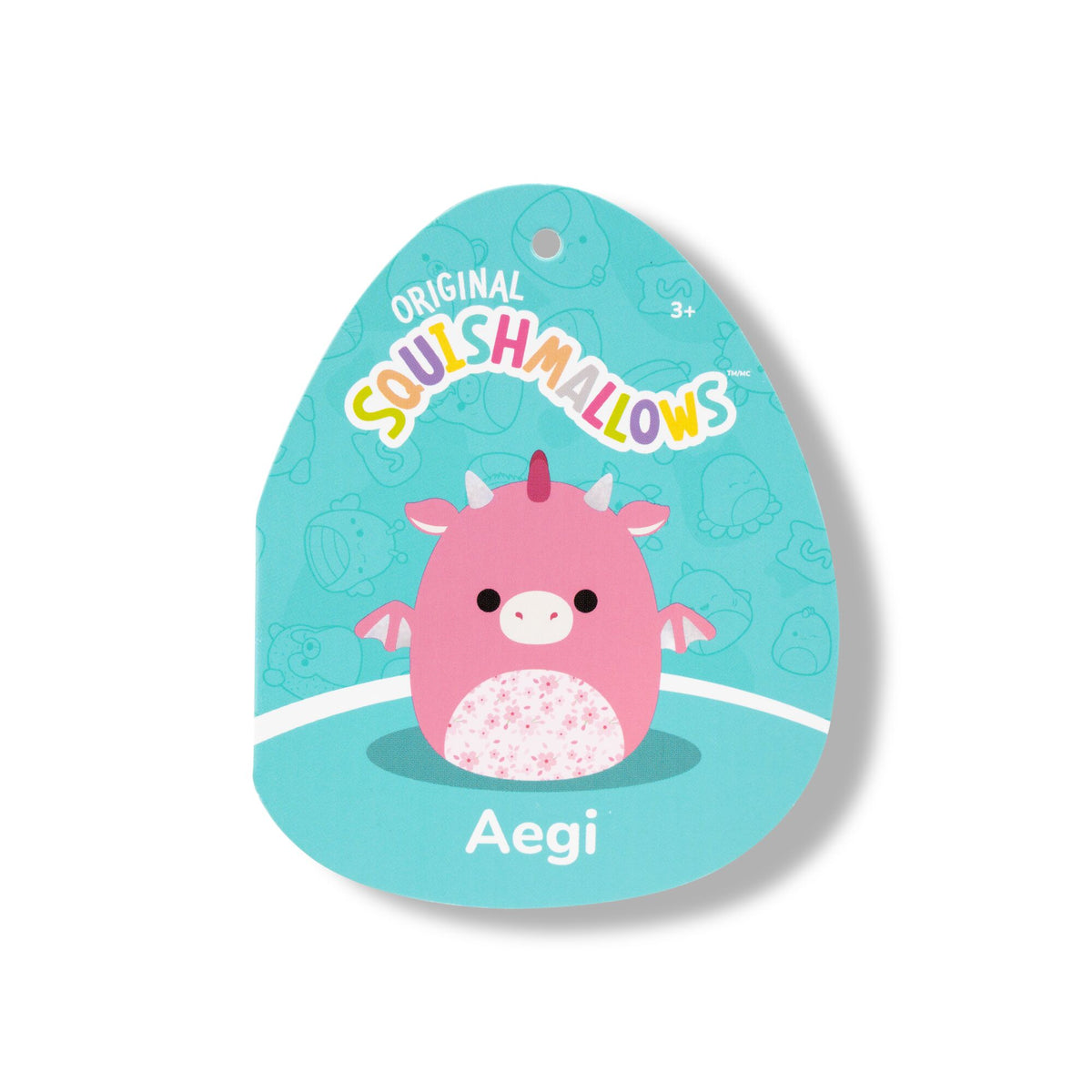 14-Inch Aegi the Pink Dragon with Sakura Print Belly