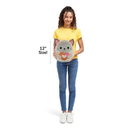 12-Inch Felton the Siamese Cat Holding Heart Churro