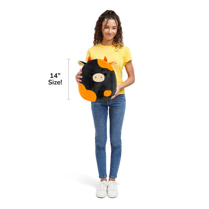14-Inch Jefferson the Black and Orange Cow