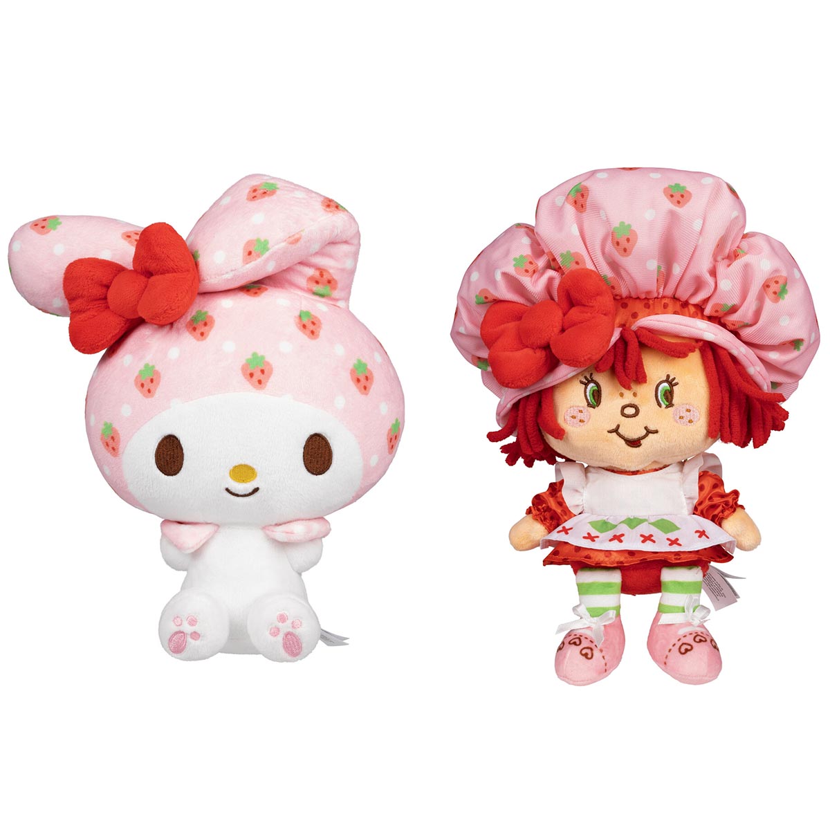 Hello Kitty and Friends 8-Inch Strawberry Shortcake x My Melody Plush 2-Pack