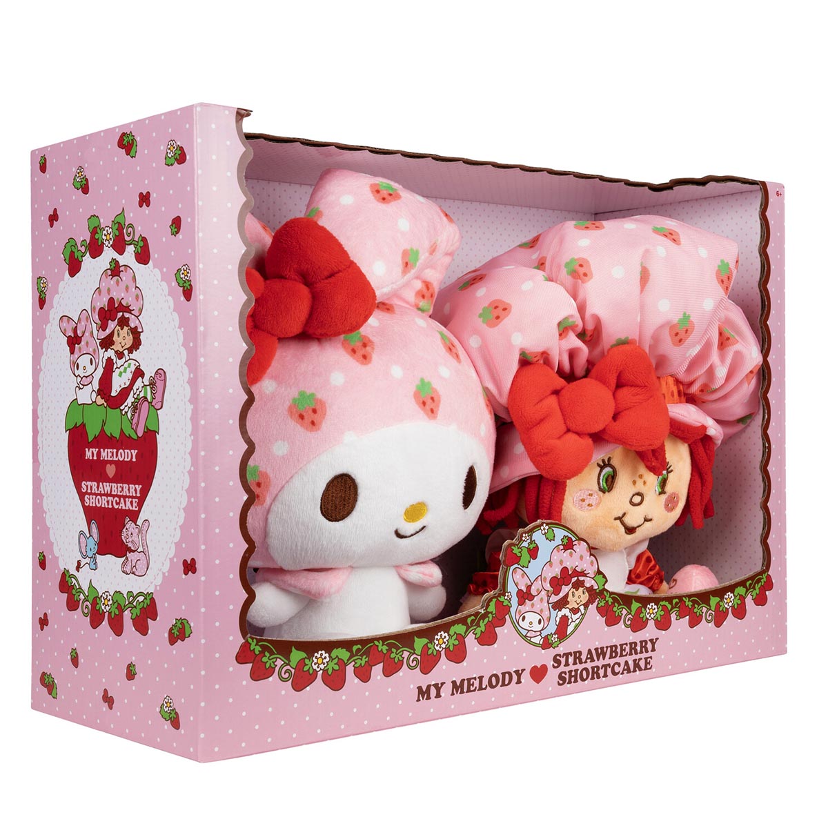 Hello Kitty and Friends 8-Inch Strawberry Shortcake x My Melody Plush 2-Pack