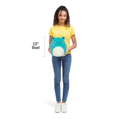 12-Inch Ludwig the Teal Frog with Mint Green Belly