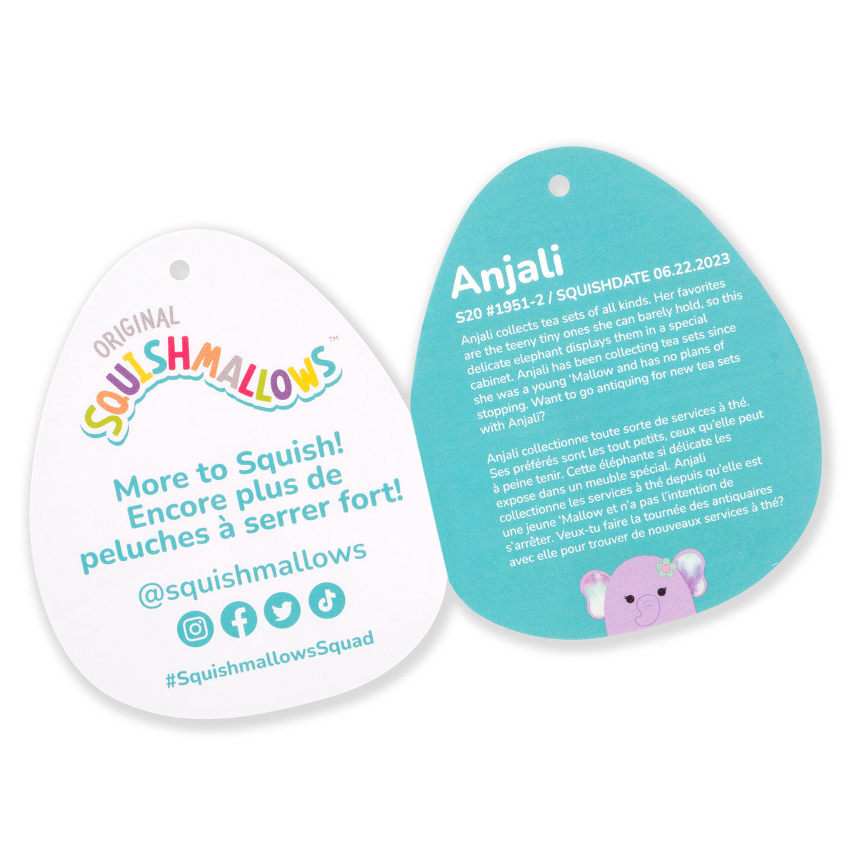 20-Inch Anjali the Purple Elephant