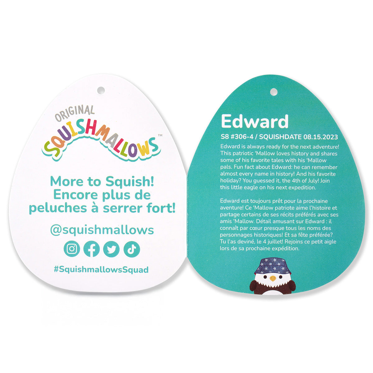 5-Inch Edward the Bald Eagle with Bucket Hat