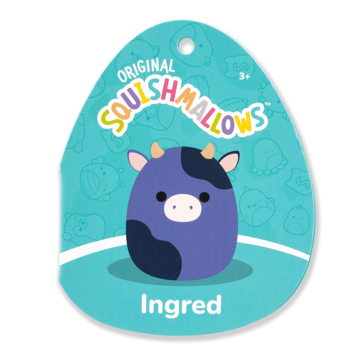 8-Inch Ingred the Purple and Black Spotted Cow