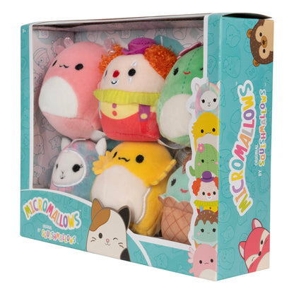 Micromallows 6-Pack – Archie Axolotl, Bimbi Clown, Lucy-May Llamapegacorn, Maritza Cactus, Maya Sundae, Rodry Bearded Dragon