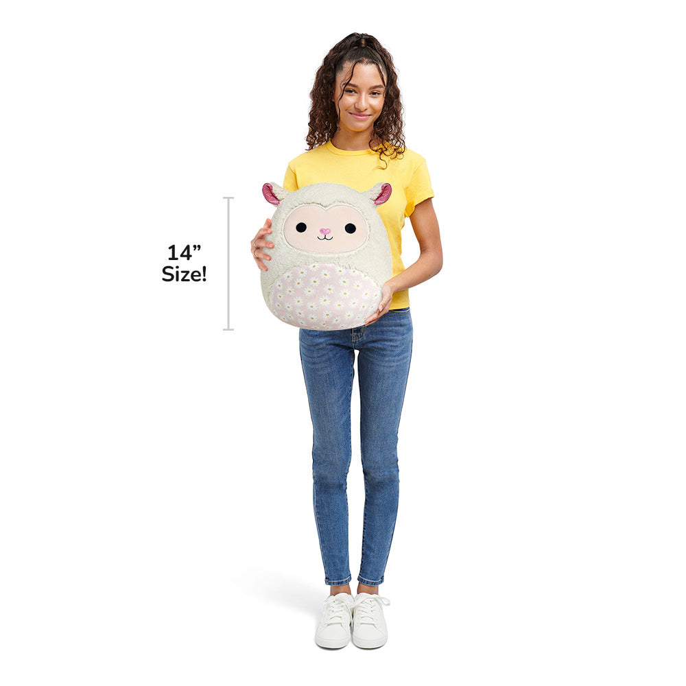 14-Inch Sophie the Cream Lamb with Daisy Flower Belly