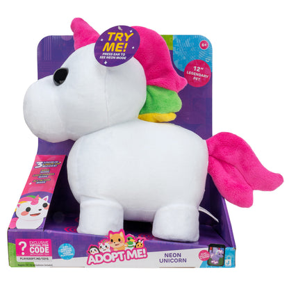 Adopt Me! Neon Unicorn Light-Up Plush