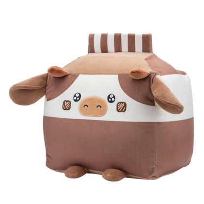 Russ 14-Inch Chocolate Milk Box Cow Plush