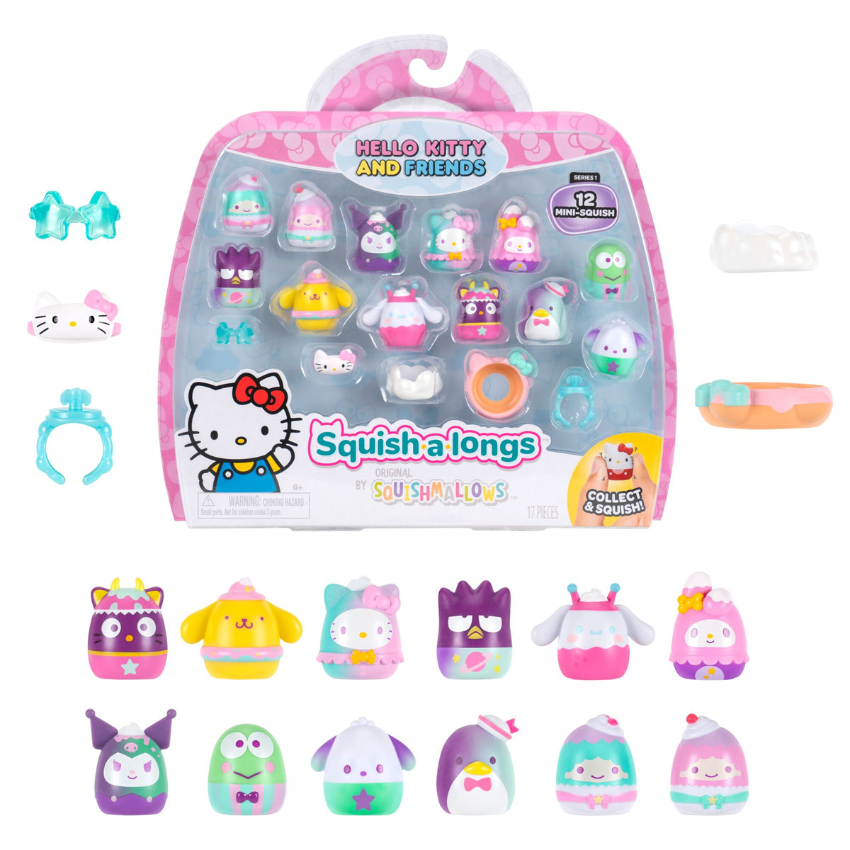 Squish-a-longs Hello Kitty and Friends Dreamland 12-Pack