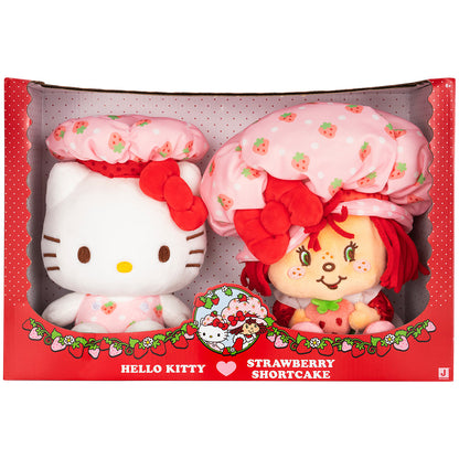 Hello Kitty and Friends 8-Inch Strawberry Shortcake x Hello Kitty Plush 2-Pack