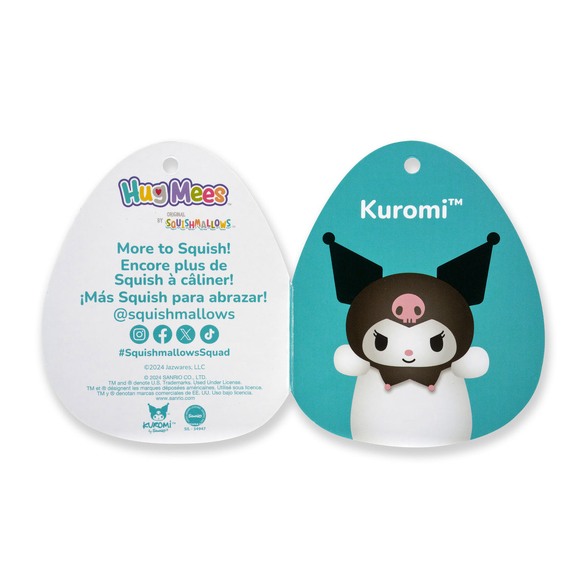 Hello Kitty and Friends 10-Inch Kuromi HugMees