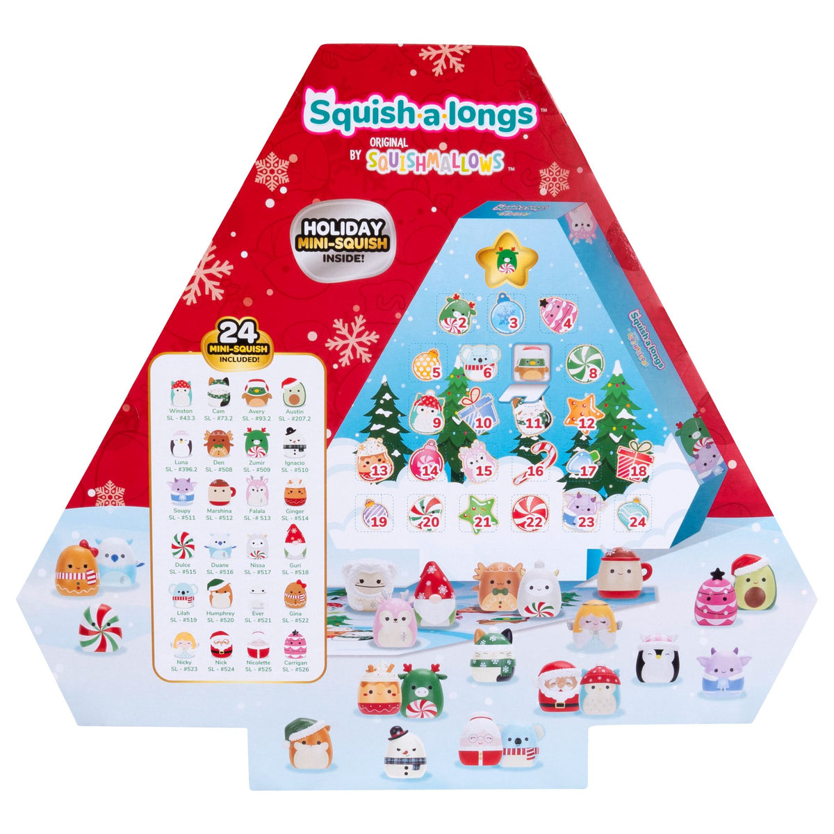 Squish-a-longs Holiday Countdown Calendar – Includes 24 Mini-Squish
